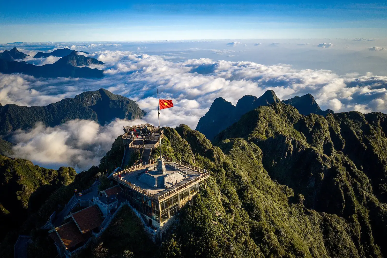 Fansipan mountains from above